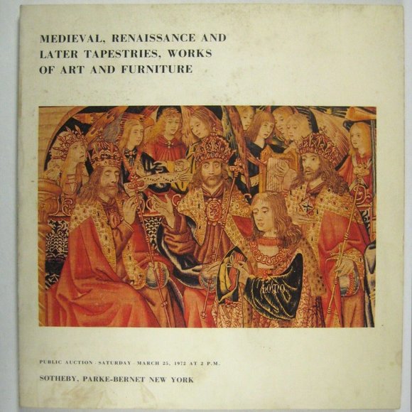 Sotheby Catalog  Art Medieval Renaissance Tapestry NY 1972 Parke Bernet 3336 - Picture 1 of 8
